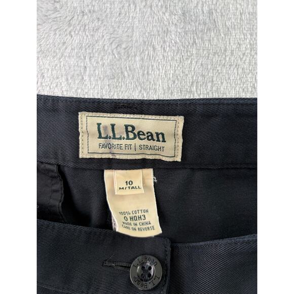 L.L. Bean Favorite Fit Straight-Leg Chinos – Navy – Size 10 - Picture 4 of 5